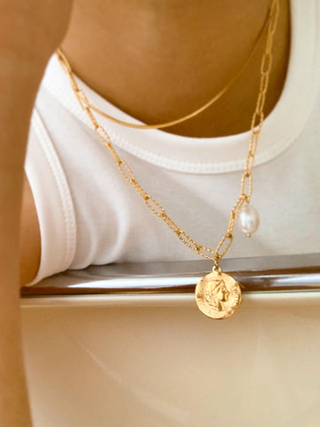 Isaline Non-Tarnish Coin Necklace