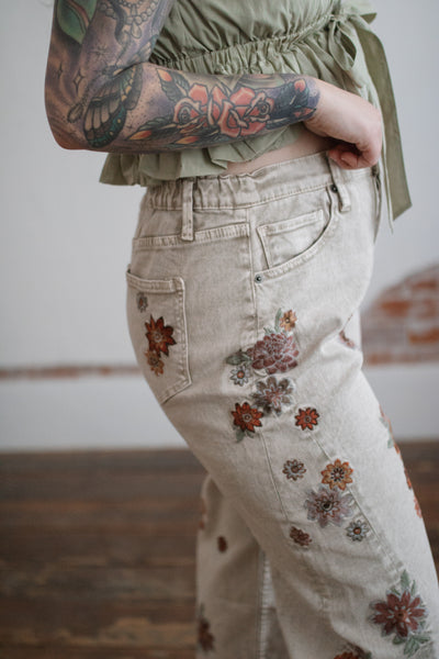 Billie Floral Washed Denim