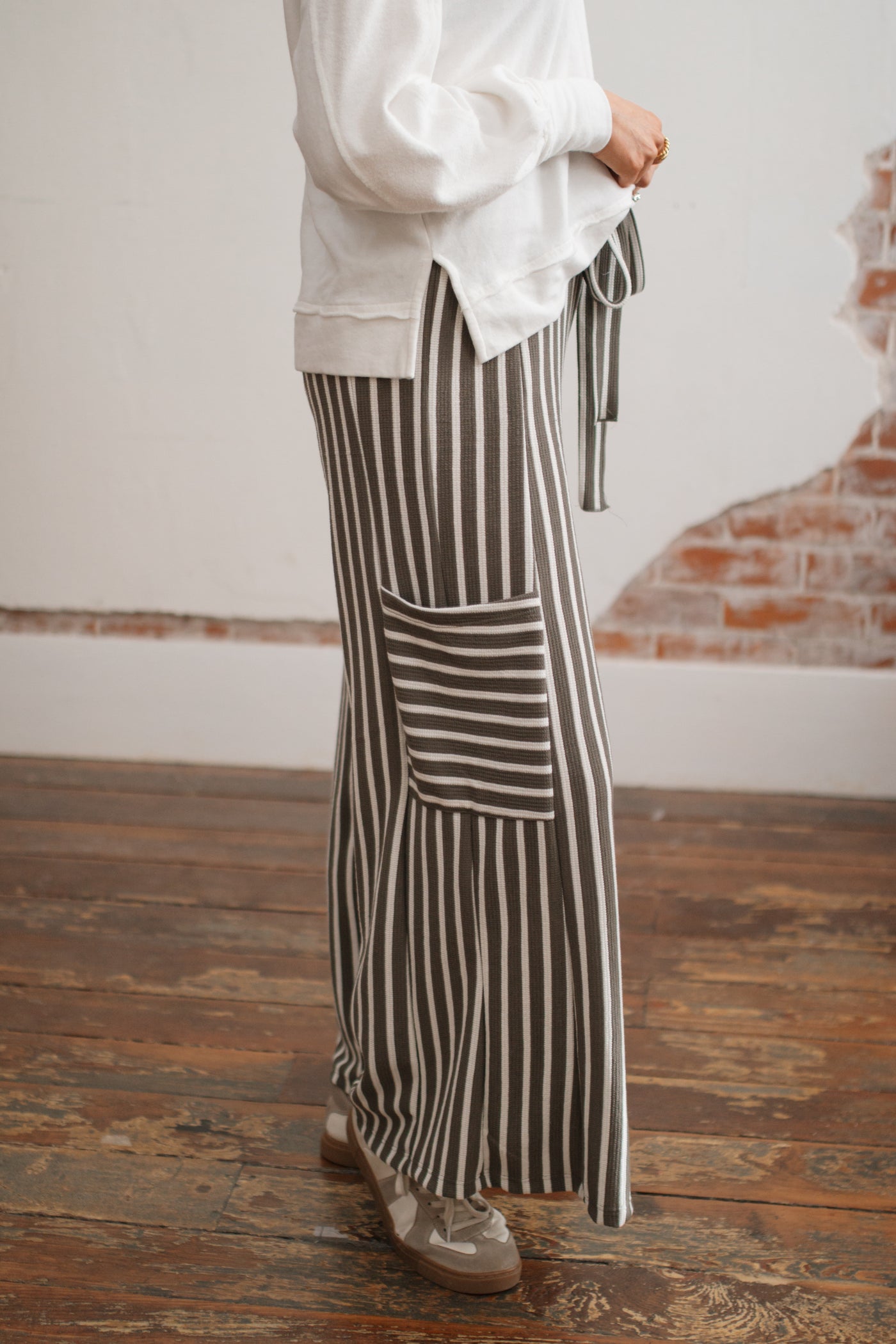 Sammie Striped Wide Leg Knit Pants