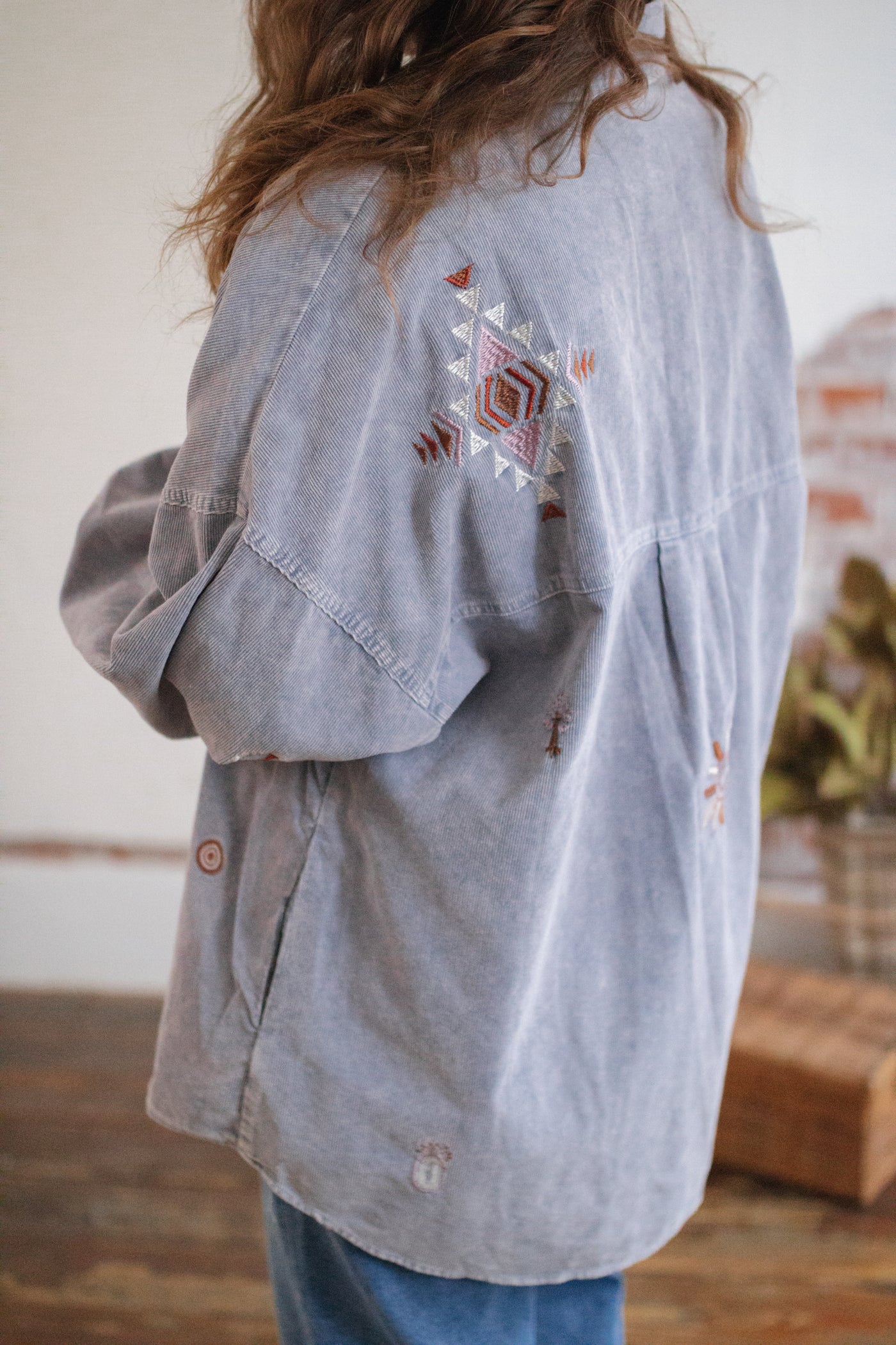 Brynn Aztec Corduroy Button Down