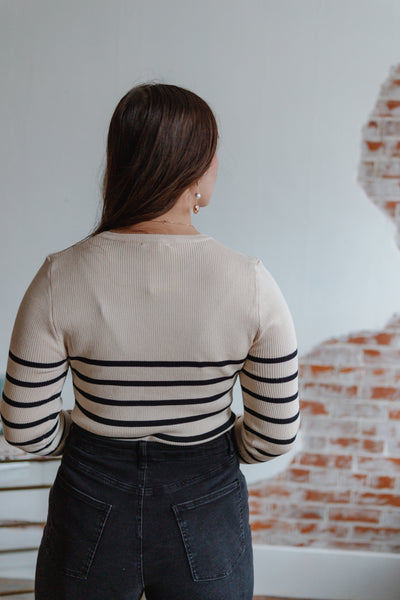 Love Again Striped Sweater Top