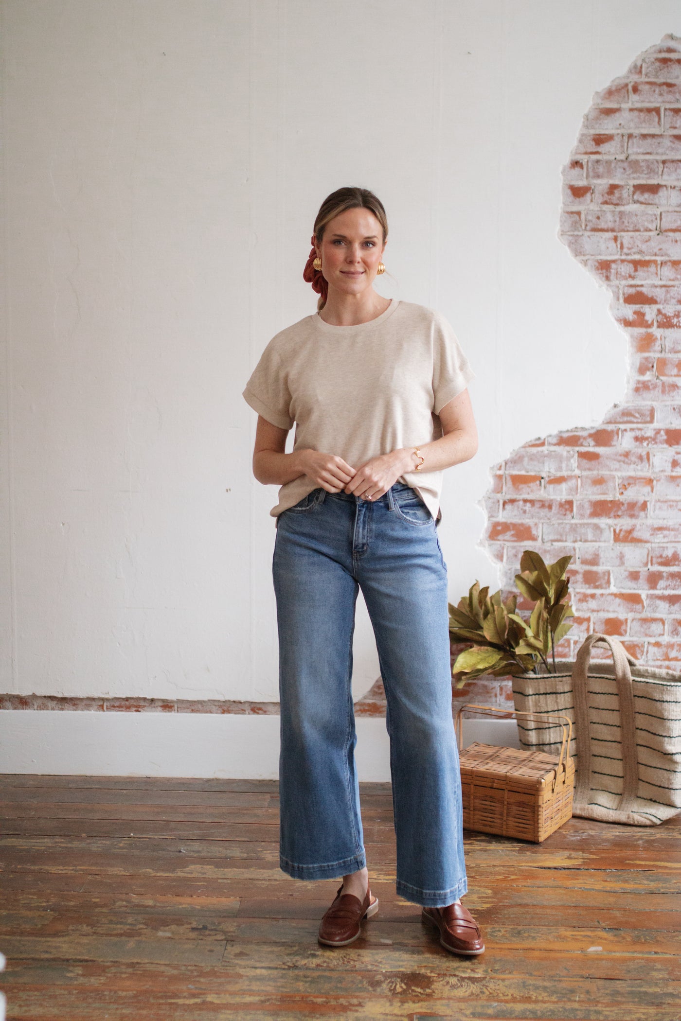 Vervet Medium Wash Wide Leg Jeans