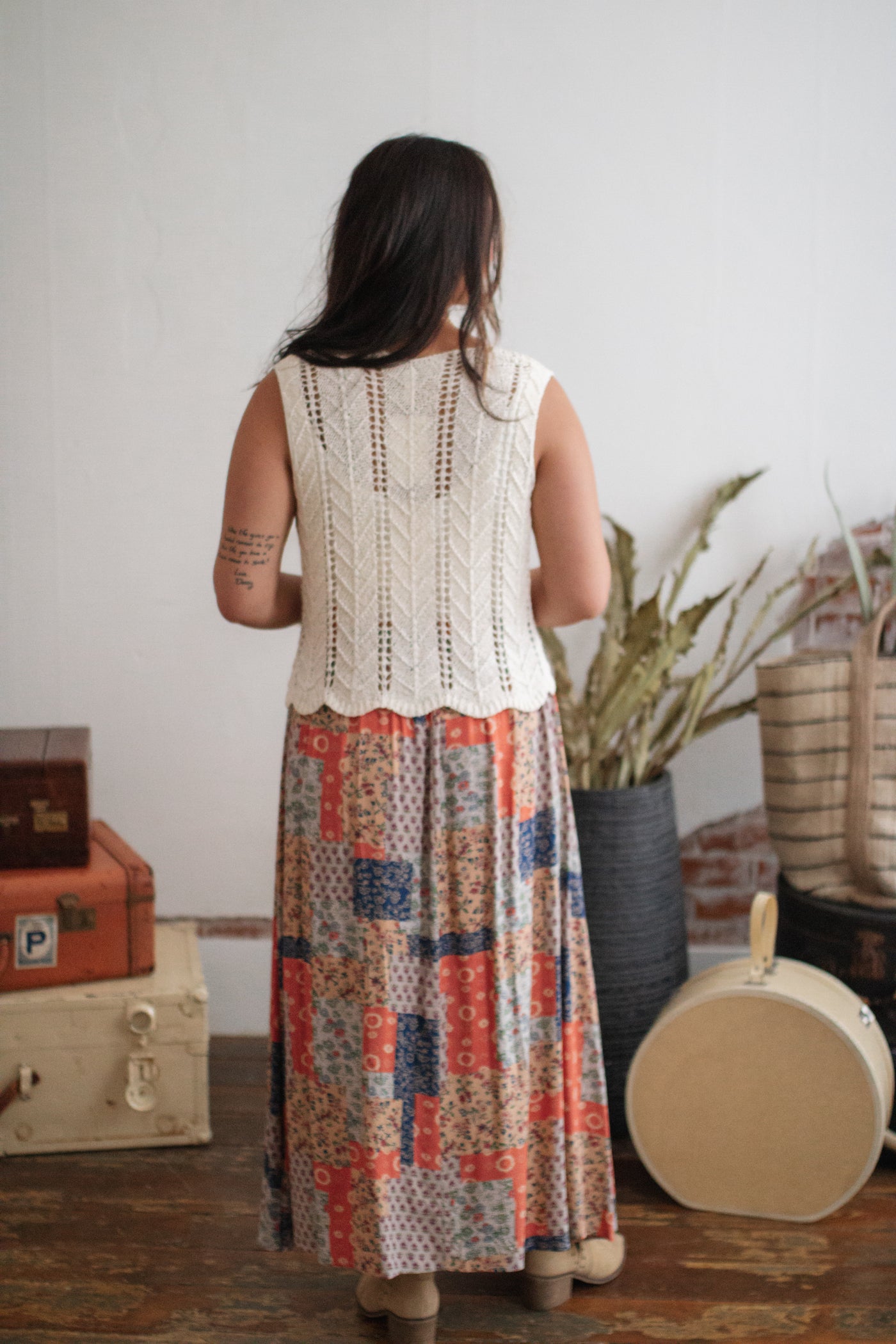 Little Bird Patchwork Midi Skirt