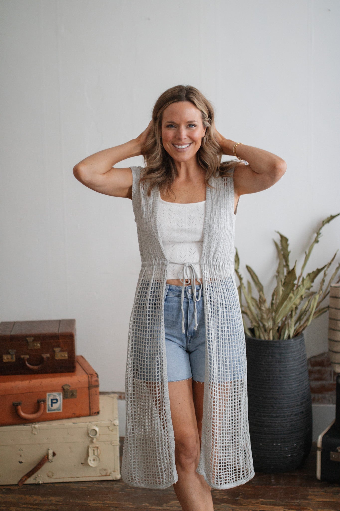 Lucia Crochet Tie Duster