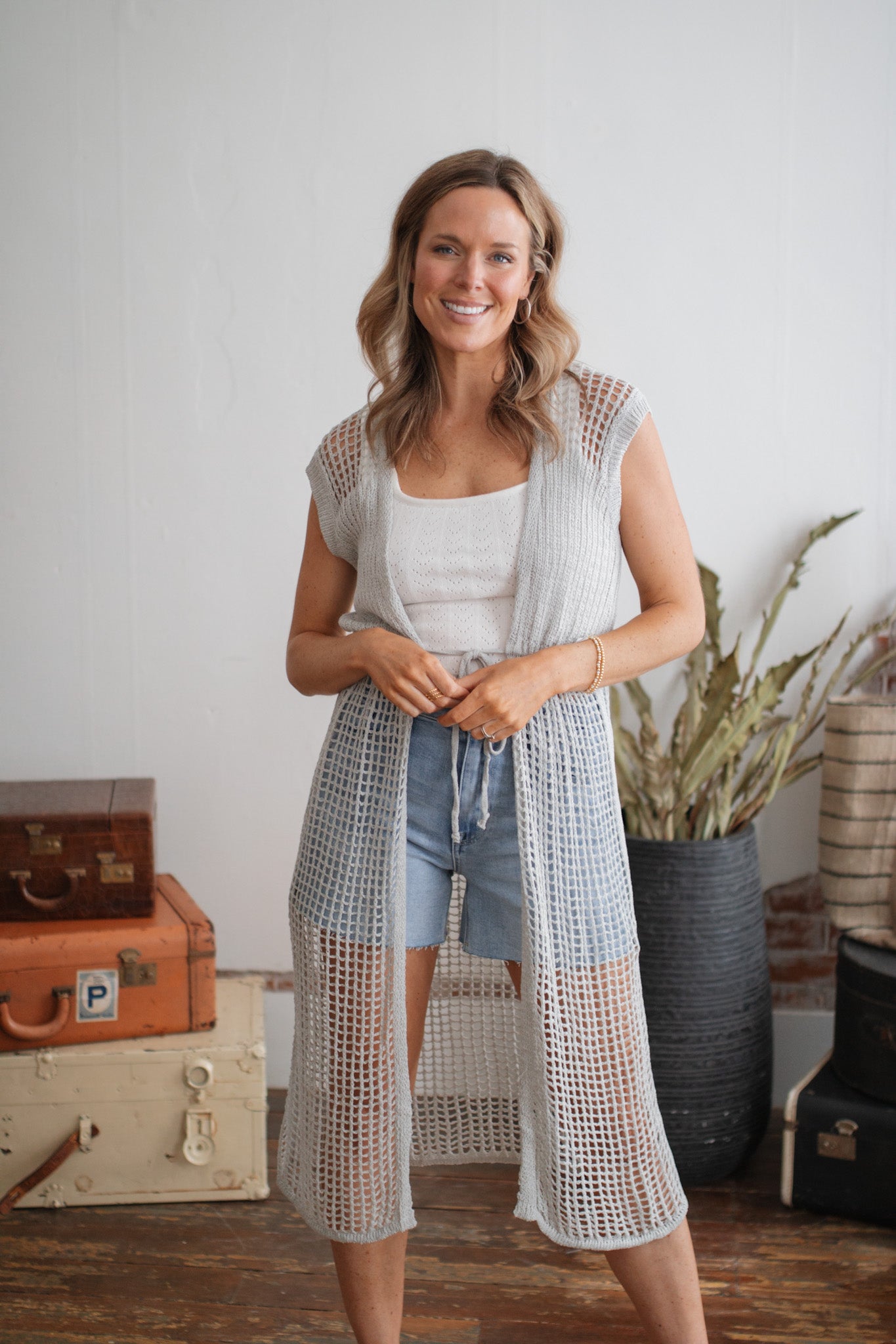 Lucia Crochet Tie Duster