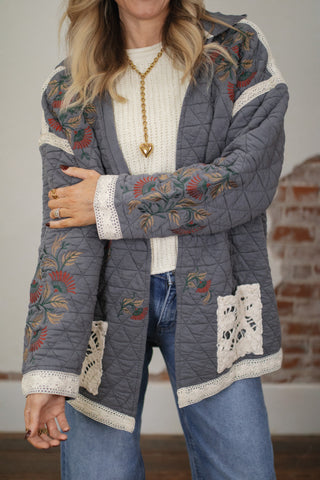 Julian Embroidered Quilted Jacket