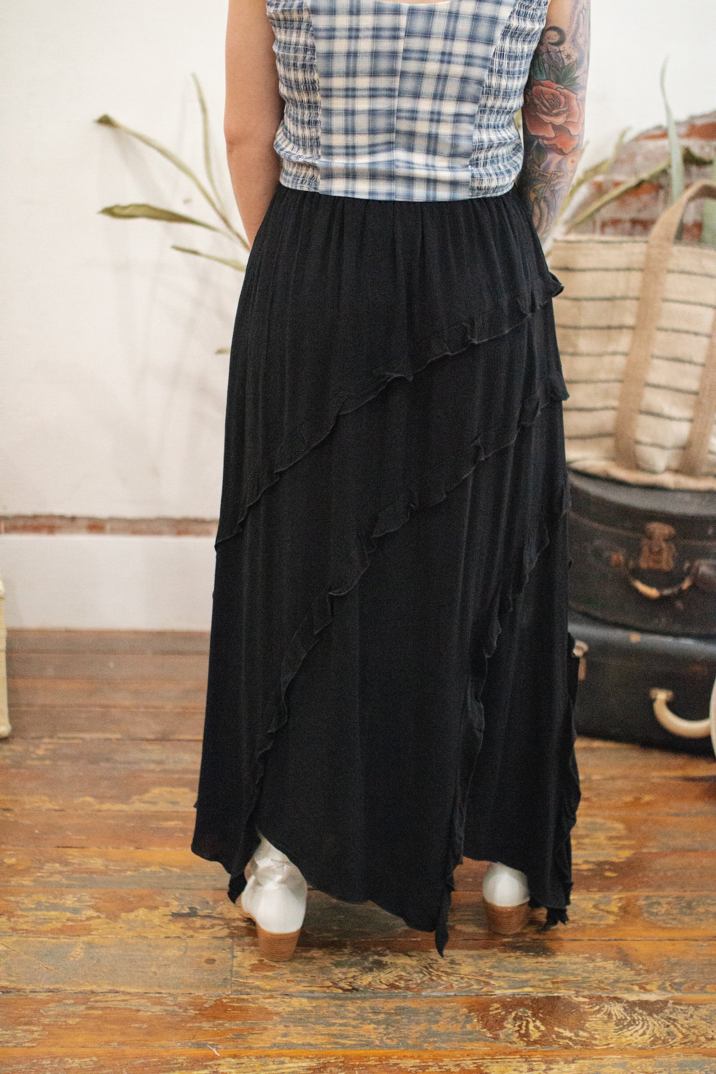 Feeling Feisty Tiered Midi Skirt