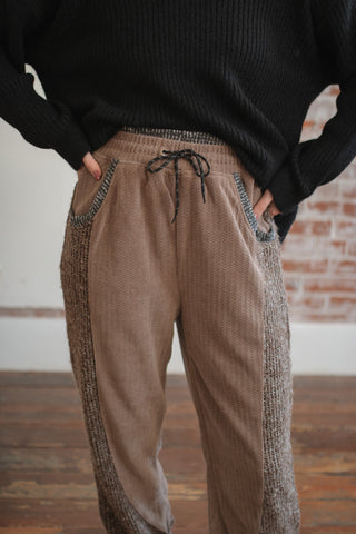 Olivia Two Toned Knit Joggers