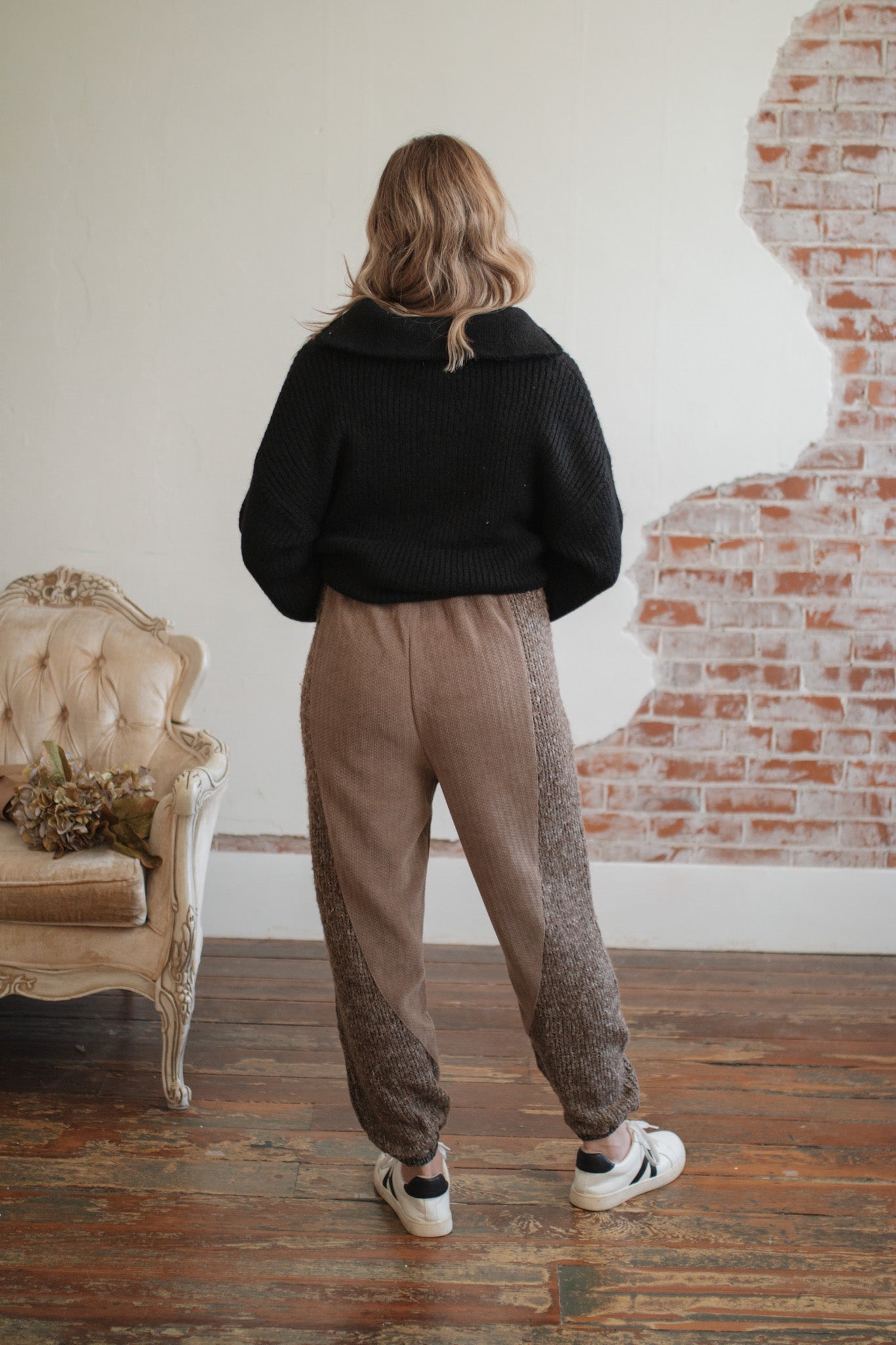 Olivia Two Toned Knit Joggers