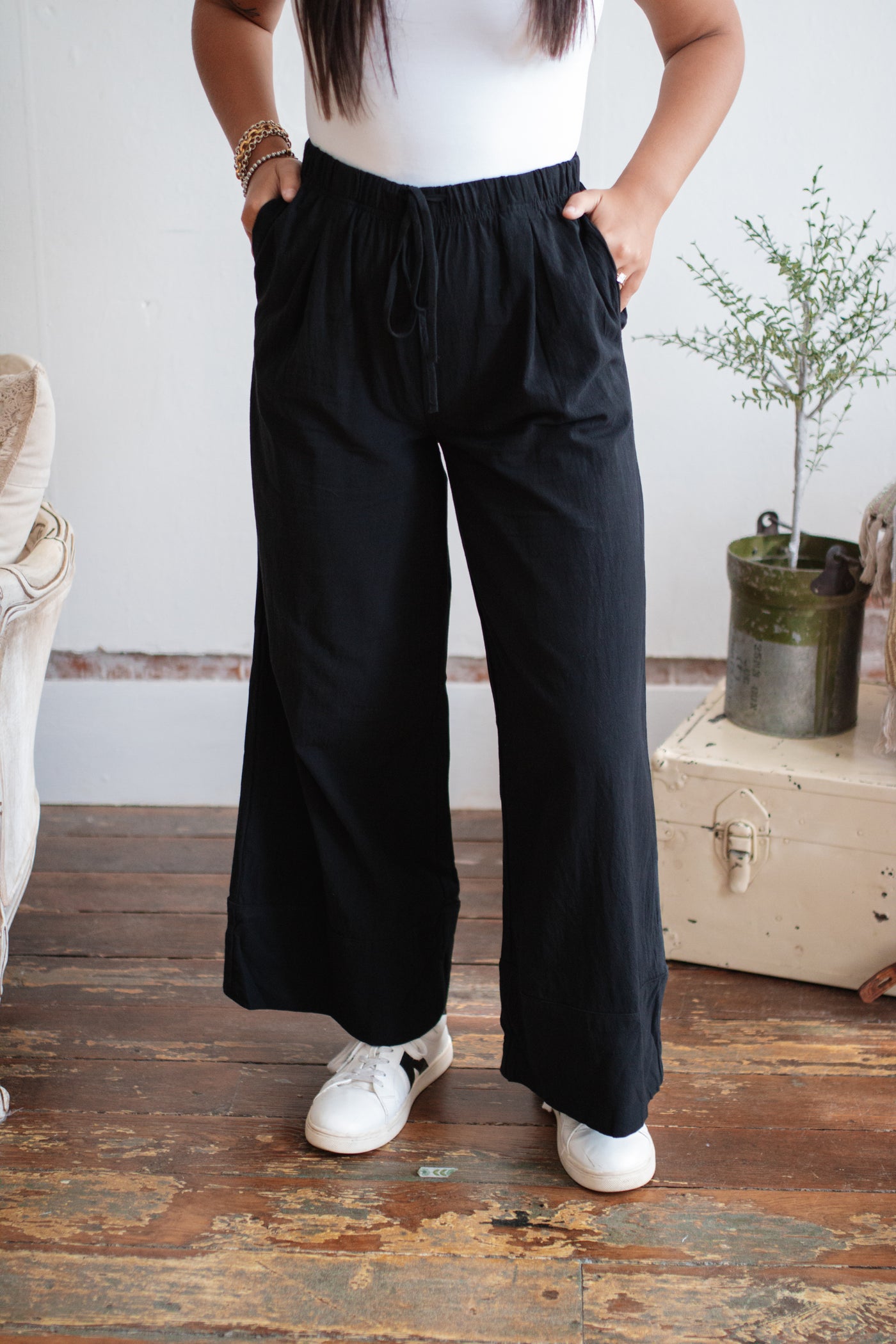 Mabel Wide Leg Linen Pants