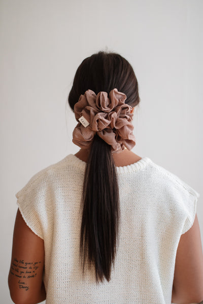 KAXI Jumbo Scrunchie | Ribbed Mauve