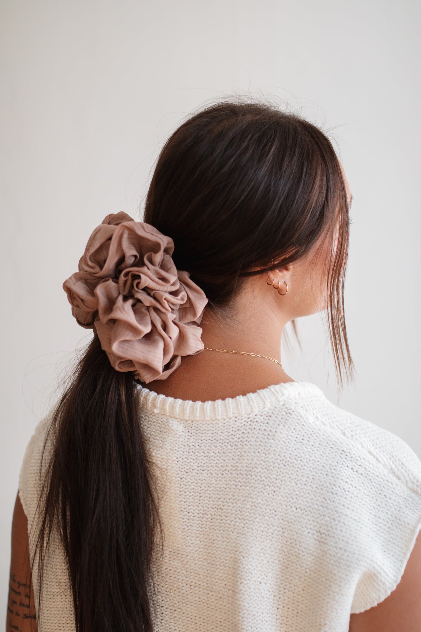 KAXI Jumbo Scrunchie | Ribbed Mauve