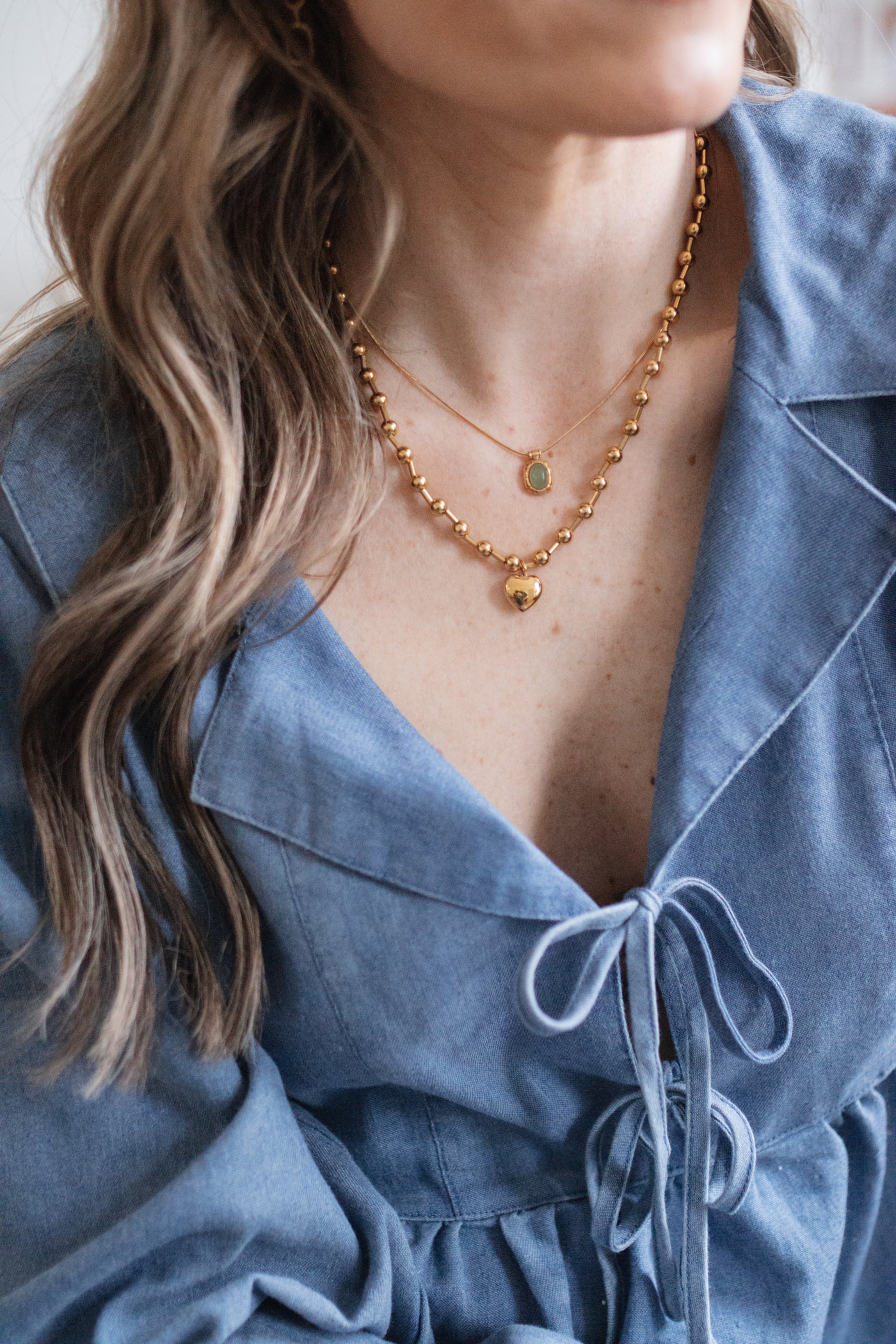 Chloe Non-Tarnish Heart Necklace