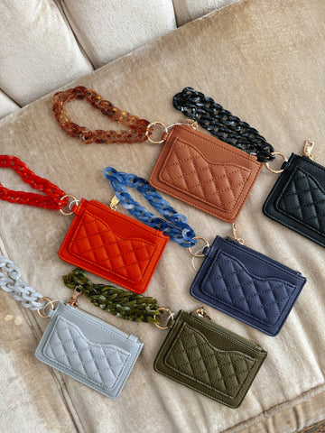 Rhodes Quilted Wallet w/ Chain Bangle