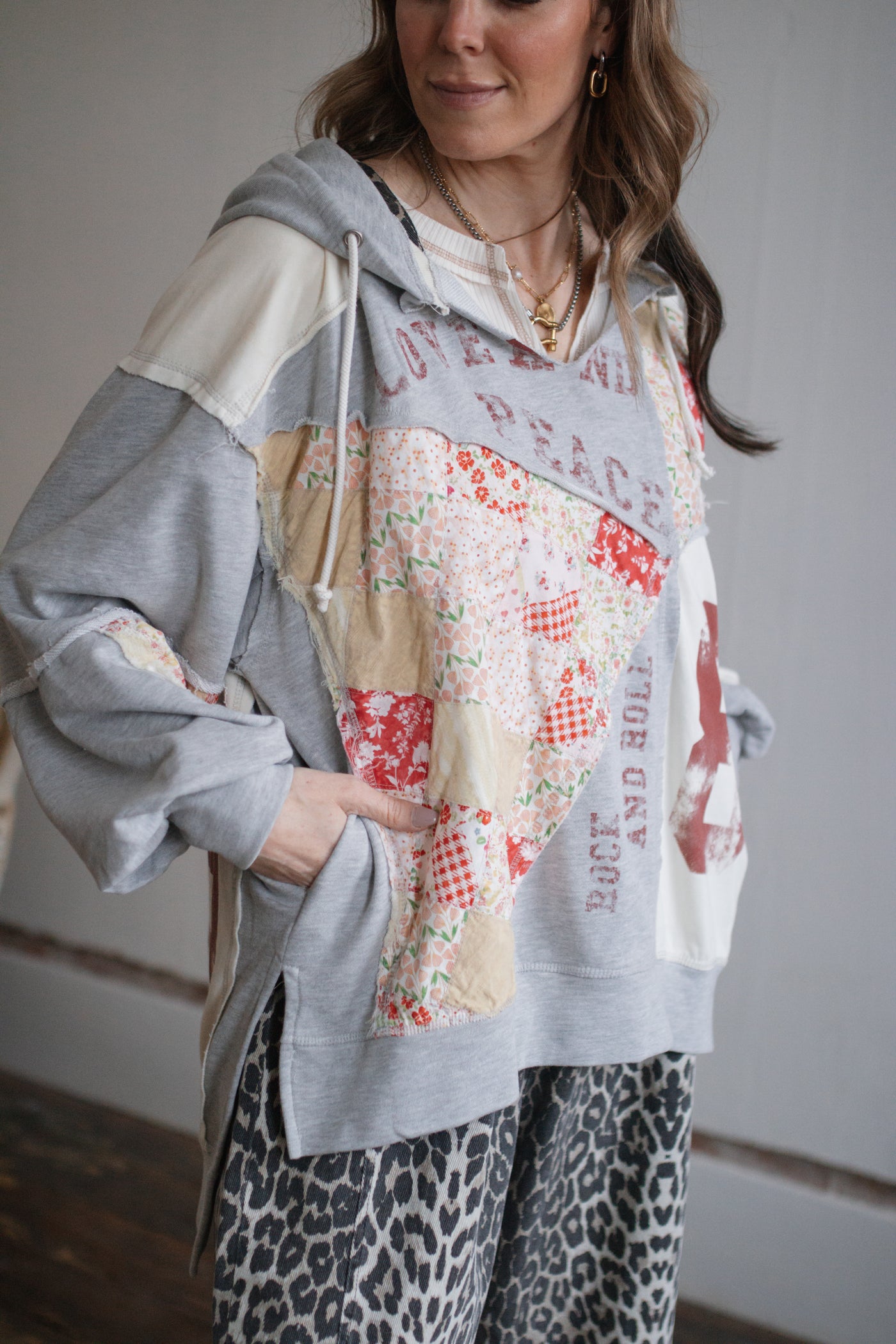 Edie Patchwork Sweatshirt