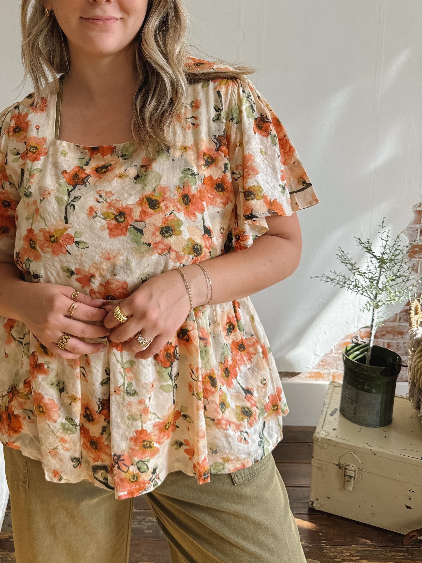 Cecilia Floral Peplum Top