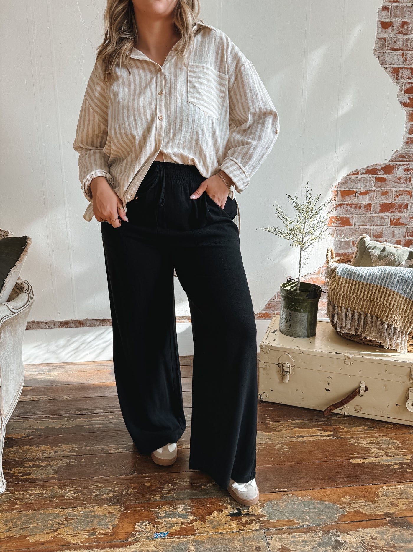 Sloan Wide Leg Drawstring Pants