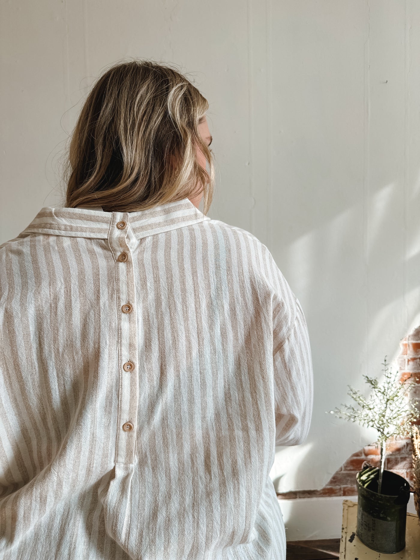 Charlie Striped Linen Button Down Top