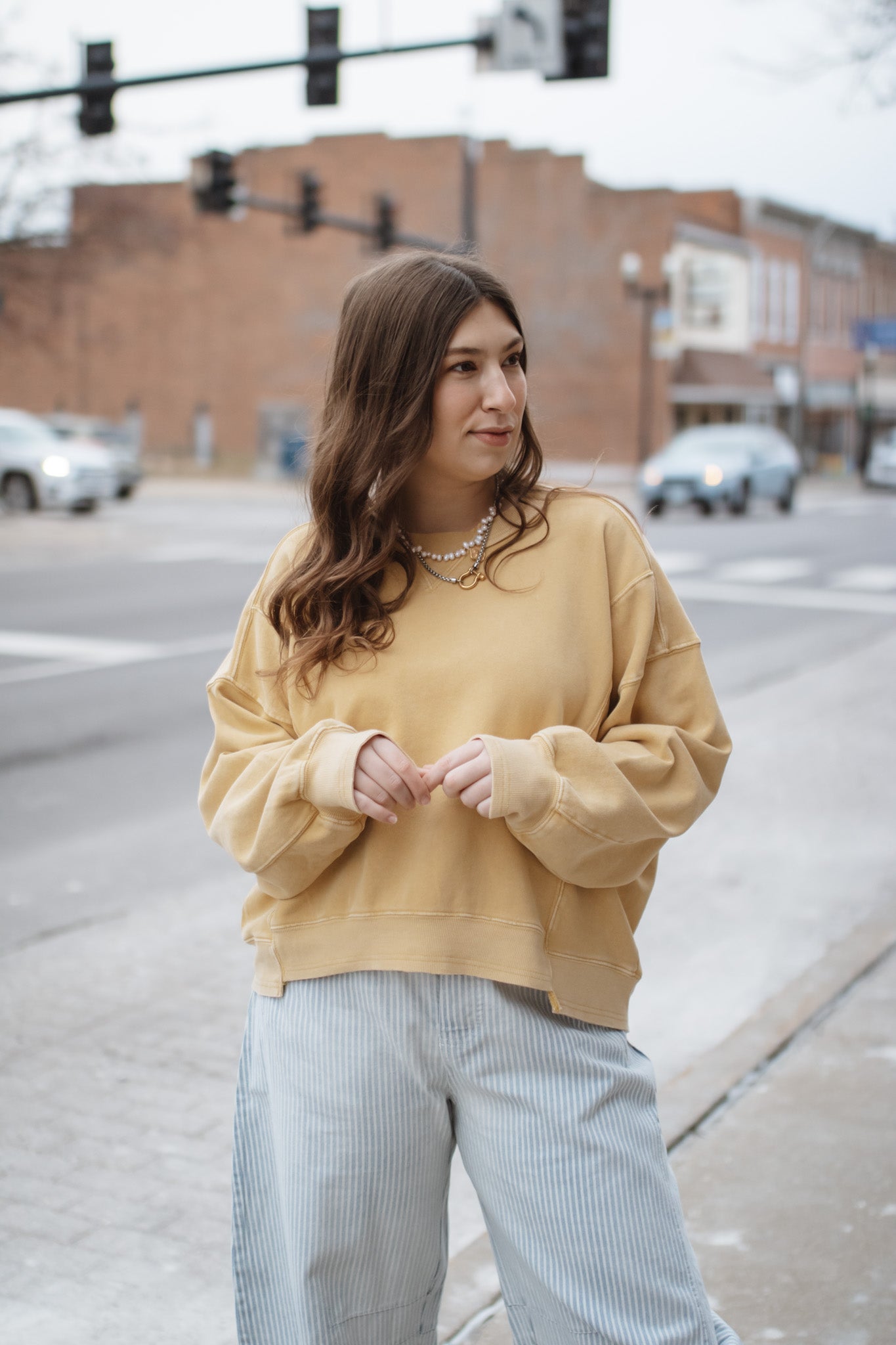 Sadie Washed Crewneck Pullover