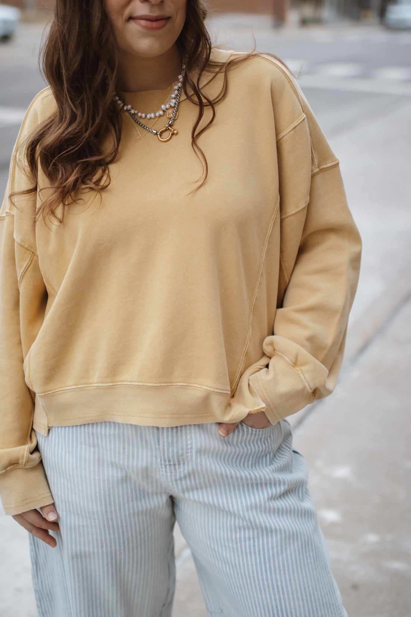 Sadie Washed Crewneck Pullover