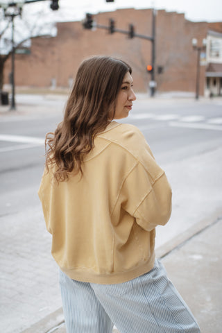 Sadie Washed Crewneck Pullover