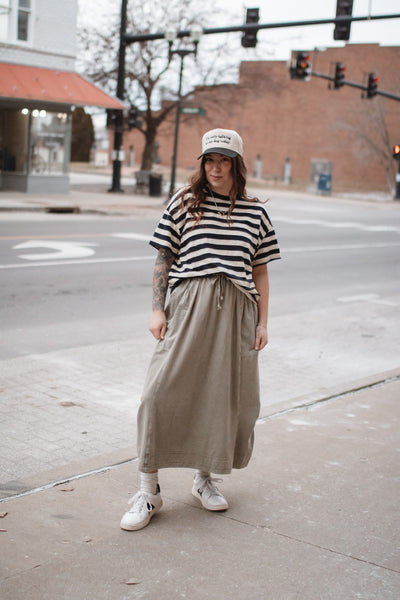 Rosie Striped Oversized Tee