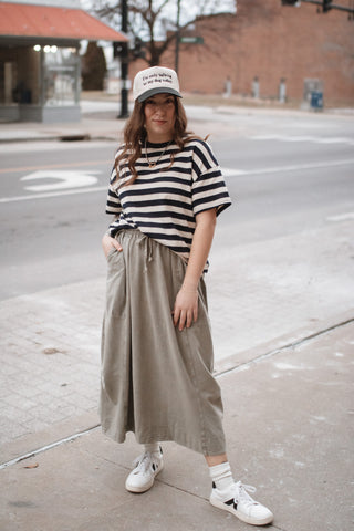 Rosie Striped Oversized Tee