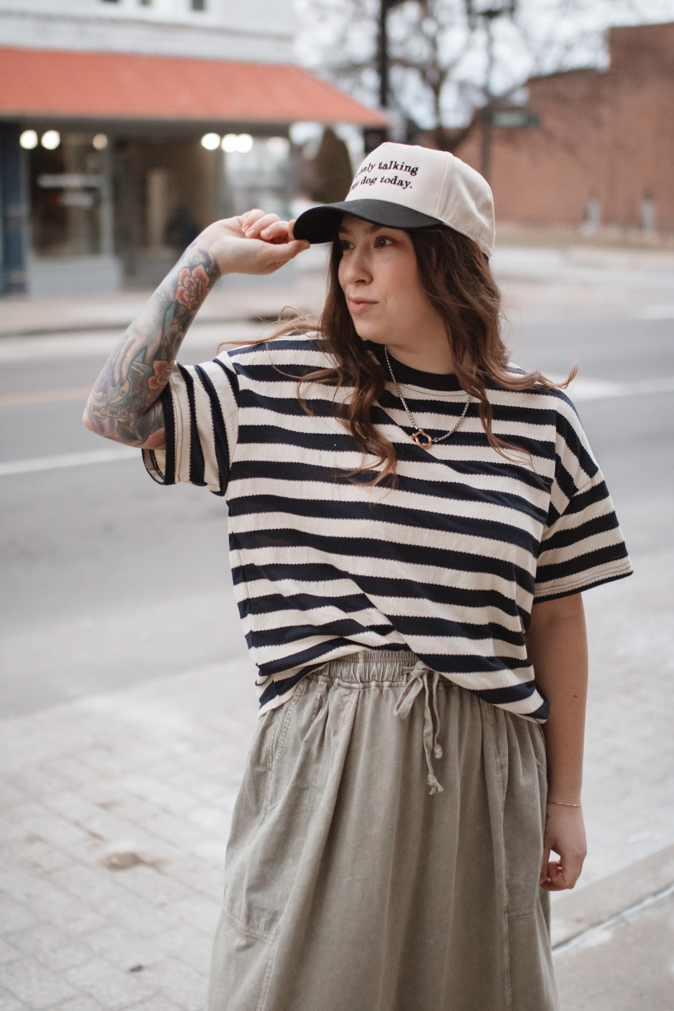 Rosie Striped Oversized Tee