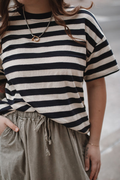 Rosie Striped Oversized Tee