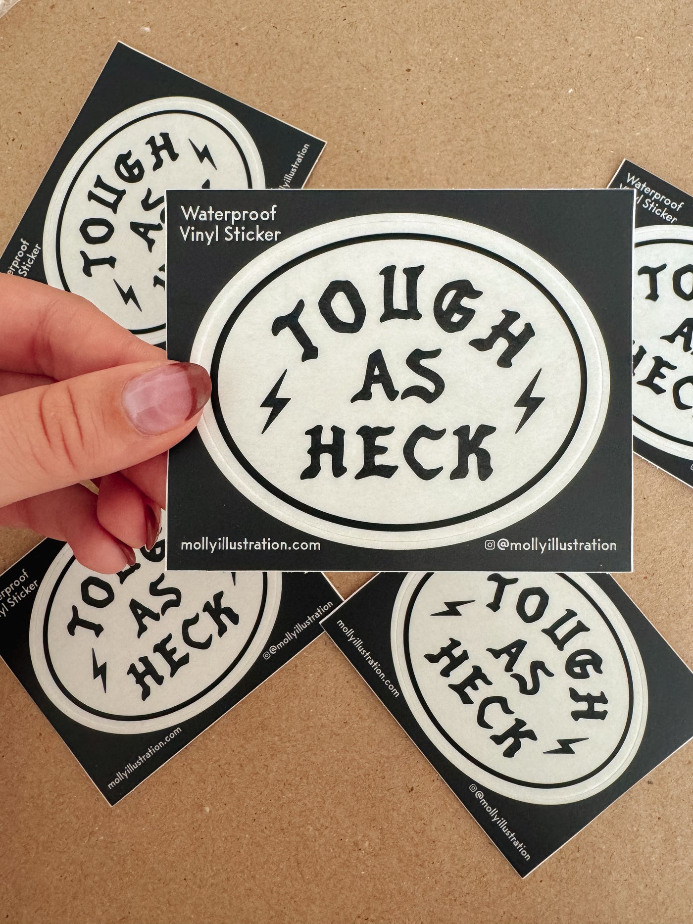 Tough As Heck Vinyl Sticker