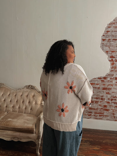 Lauren Embroidered Floral Sweater