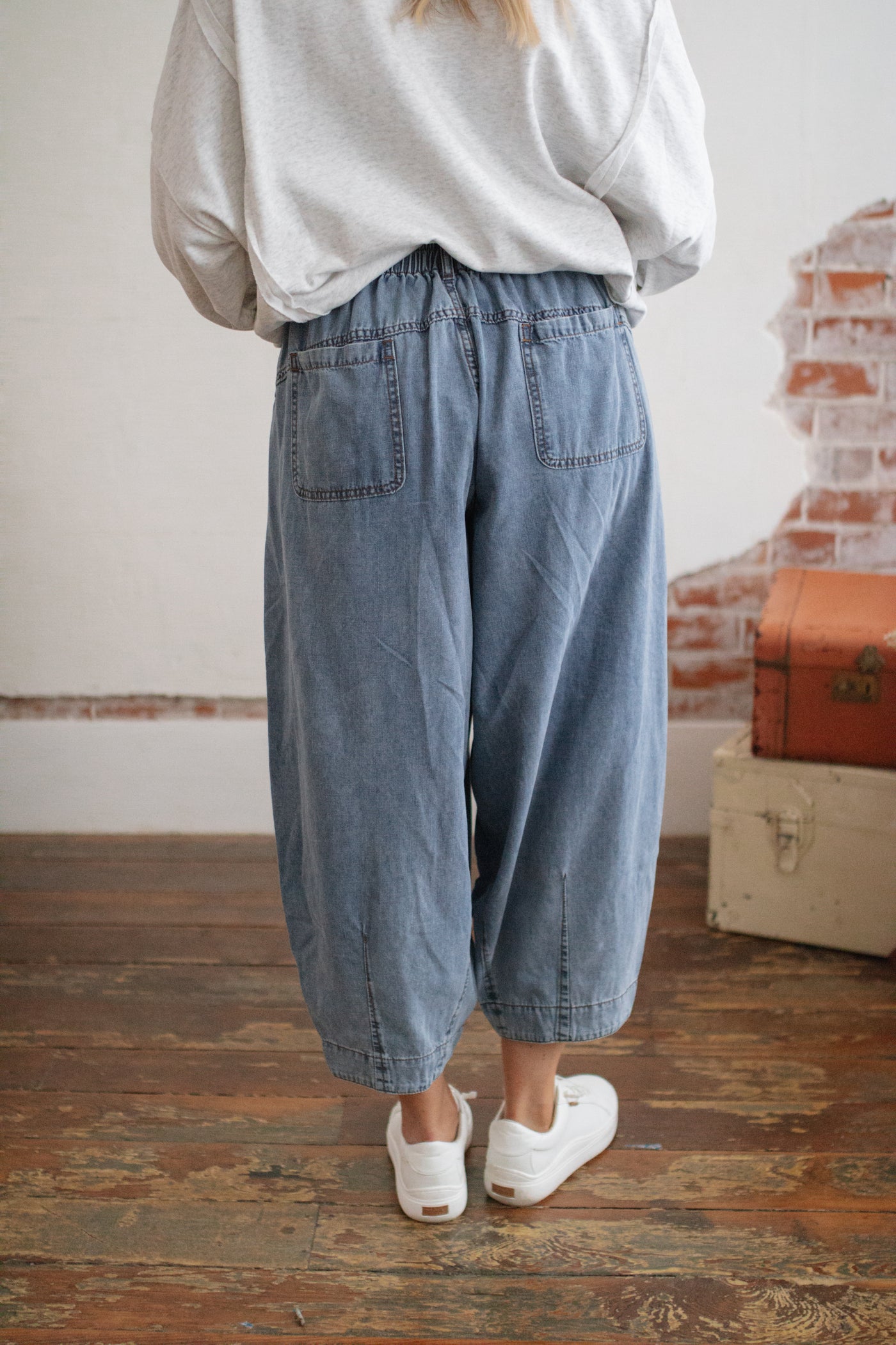 Elsie Boho Washed Baggy Denim