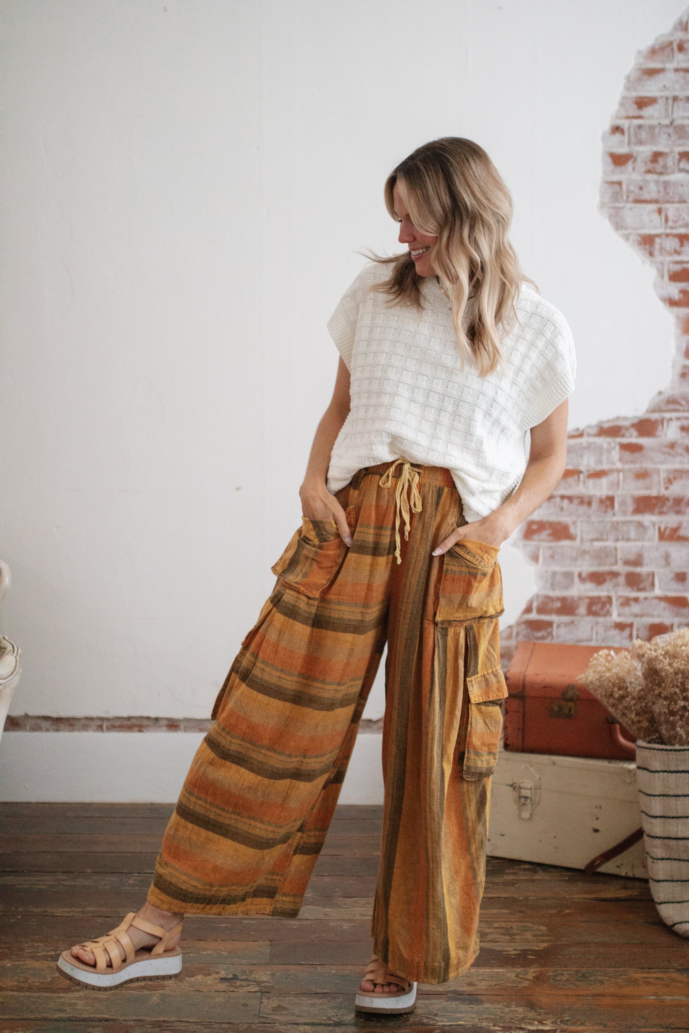 Selma Wide Leg Pocket Pants