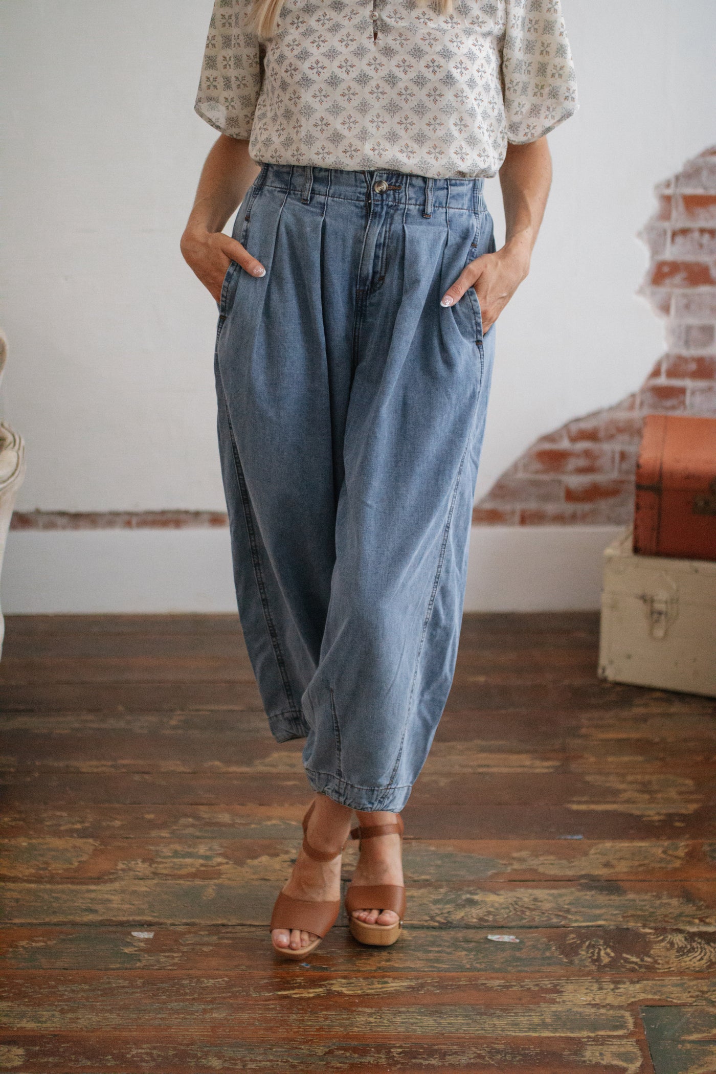 Elsie Boho Washed Baggy Denim