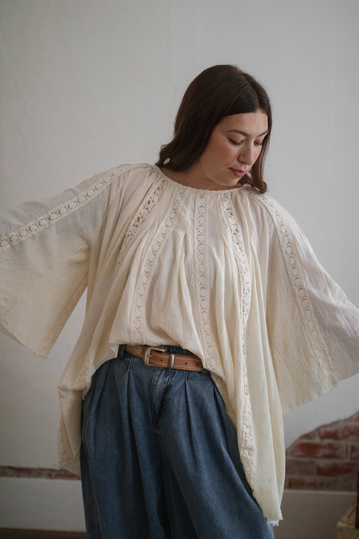 Veda Embroidered Lace Top