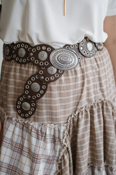 Erika Eyelet Oval Disc Belt