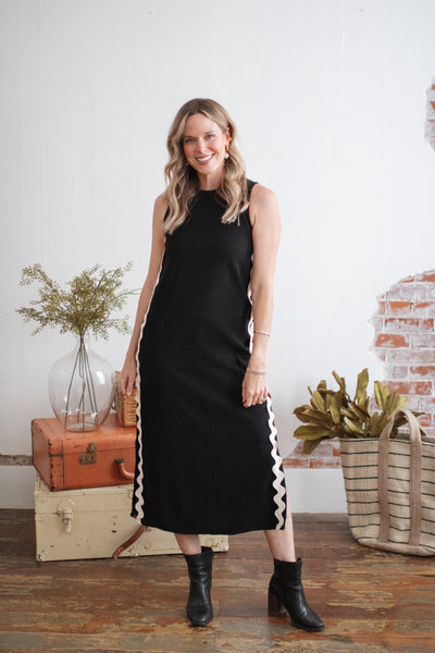 Kendyl Ric Rac Midi Dress