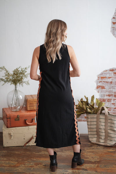 Kendyl Ric Rac Midi Dress