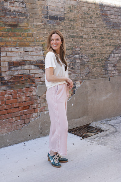 Mya Mineral Wash Terry Knit Pants