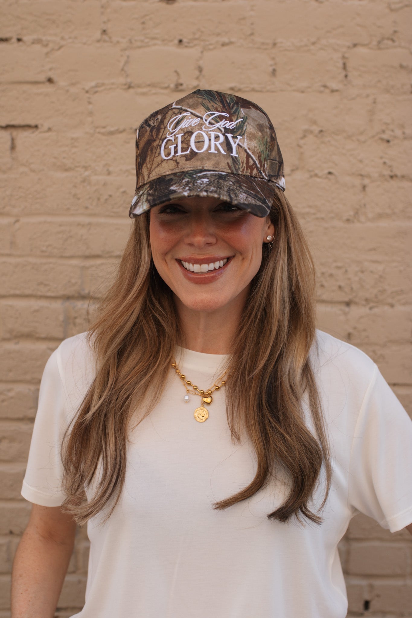 Give God Glory Camo Trucker Hat