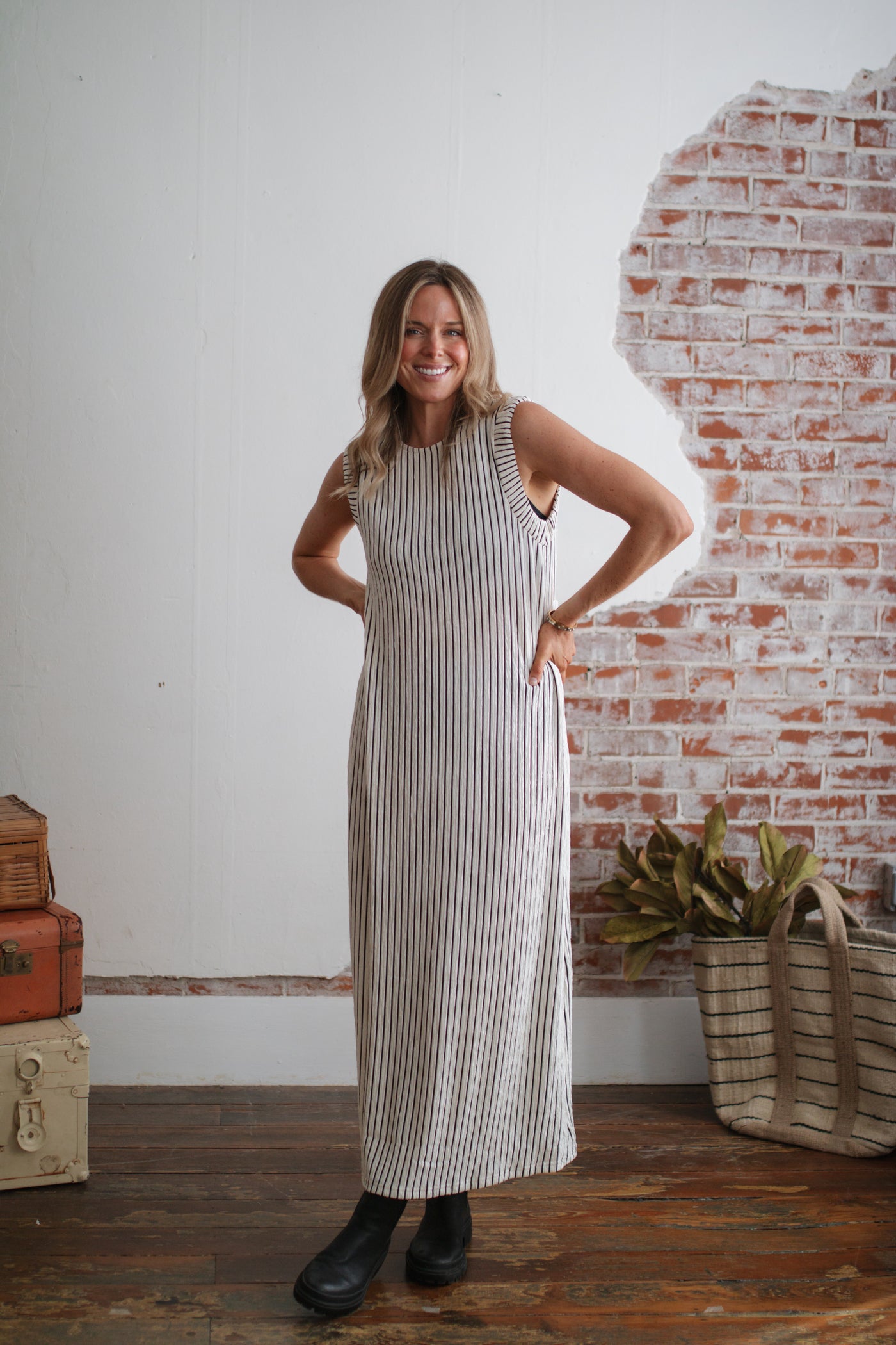 Elizabeth Striped Maxi Dress