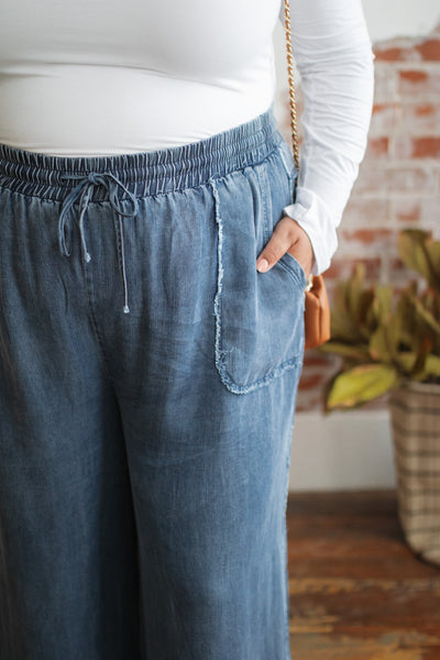 Lyns Wide Leg Drawstring Pants