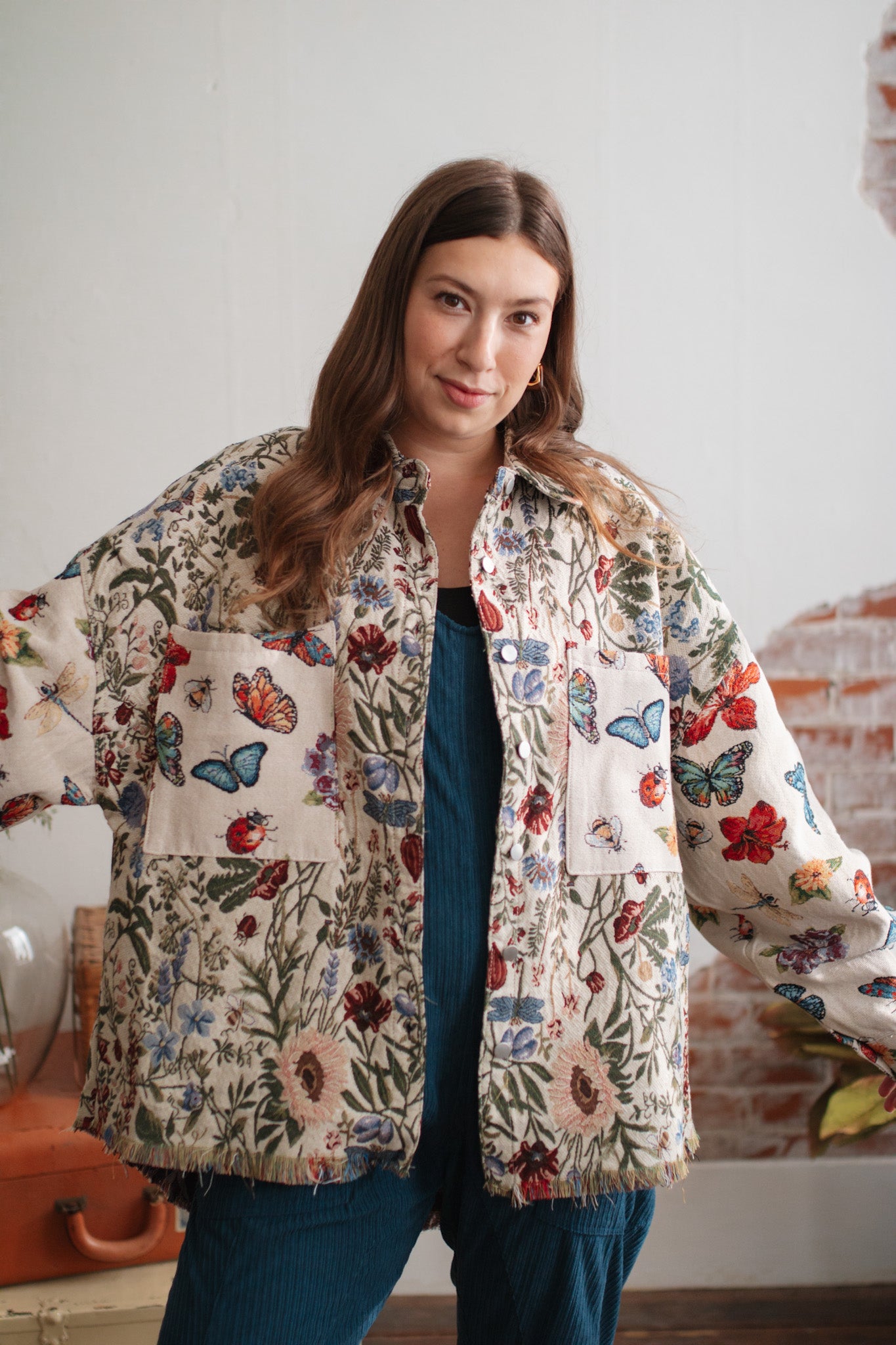 Katherine Vintage Butterfly Shacket | Restocking Soon!