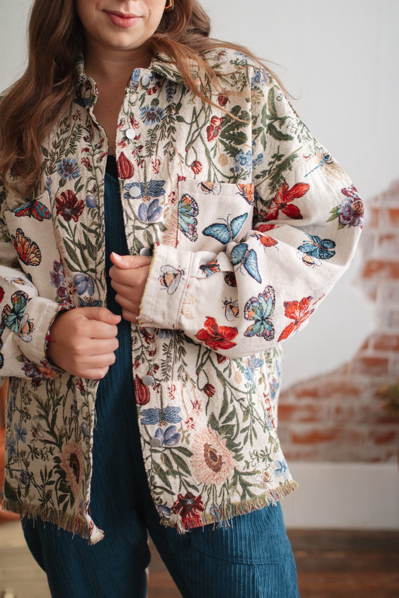 Katherine Vintage Butterfly Shacket | Restocking Soon!