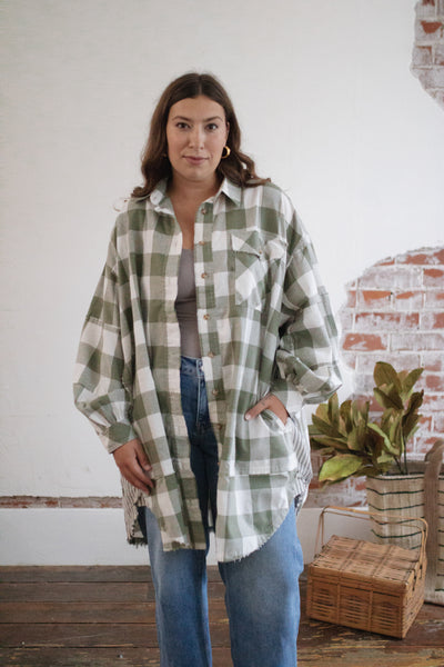 Emily Oversized Flannel Tunic Dress