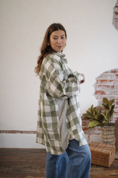 Emily Oversized Flannel Tunic Dress