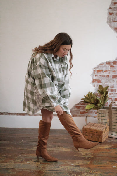 Emily Oversized Flannel Tunic Dress