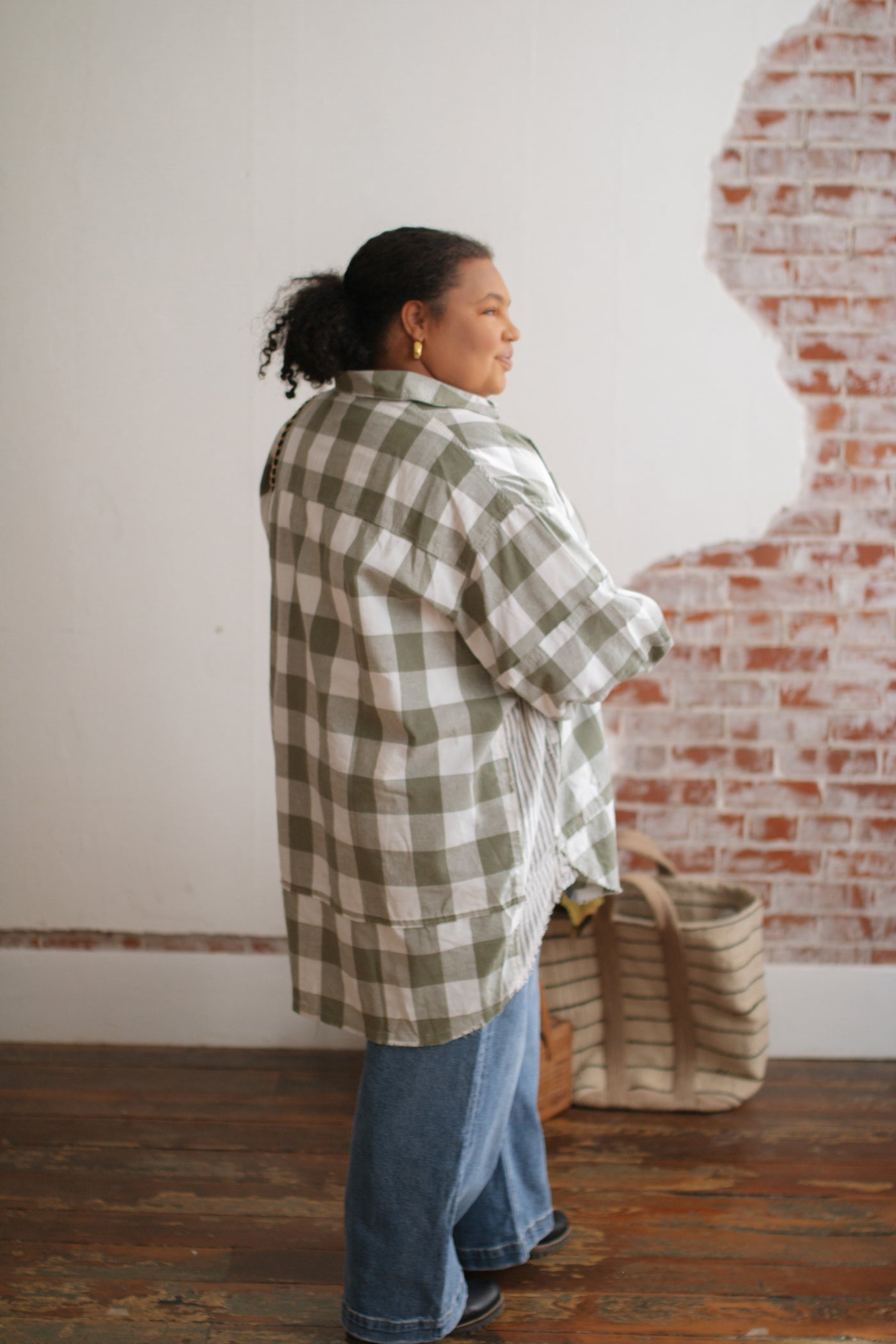 Emily Oversized Flannel Tunic Dress