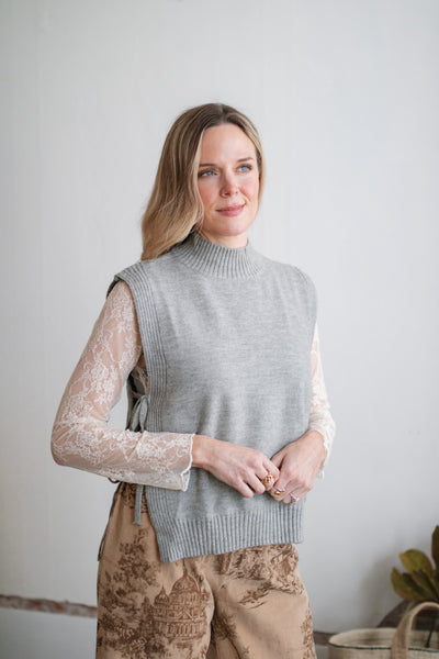 Madeline Mock Neck Sweater Vest