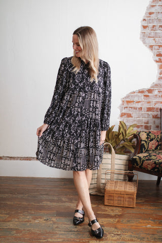 Margo Mixed Print Mini Dress